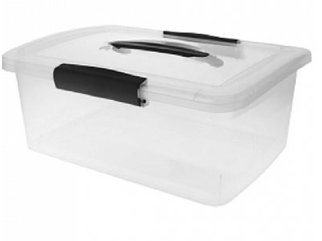 Ящик для хранения Keeplex Vision с защелками и ручкой 9л 37х27,4х14,8см прозрачный кристалл